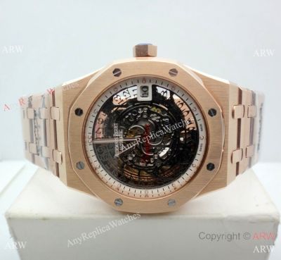 Audemars Piguet Royal Oak Rose Gold 43mm Watch / Fake AP Skeleton